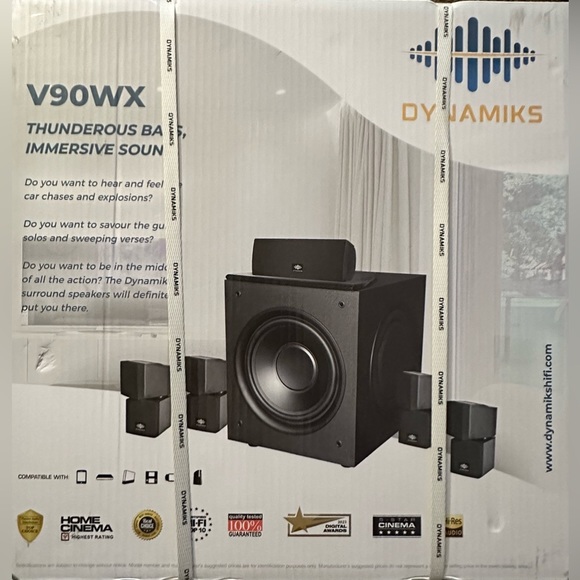 Dynamiks home surround sound. Ready to use brand new - Picture 5 of 5